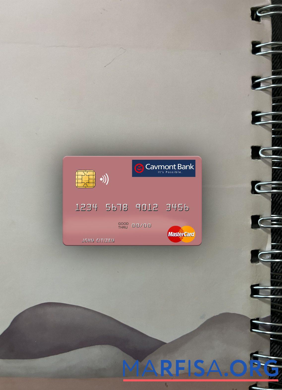 Blank Zambia Cavmont Bank mastercard photolook front example